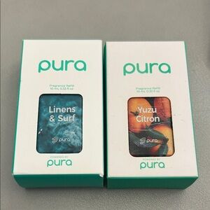 Pura Fragrance Refill Set - Linens & Surf and Yuzu Citron - Lot of 2